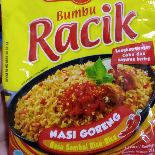1/2 sachet bumbu racik nasi goreng sambal matah. Jual Indofood Bumbu Racik Nasi Goreng Rasa Sambal Rica Rica Untuk 3 4porsi 20gr Indonesia Shopee Indonesia