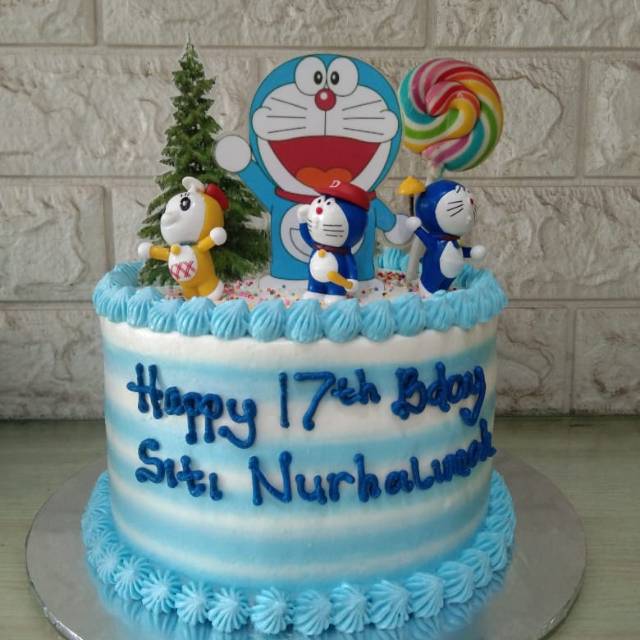 Gambar foto kue ultah unik sumber www.tipscaraterbaik.com. Doraemon Birthday Cake Tart Karakter Kue Ulang Tahun Shopee Indonesia