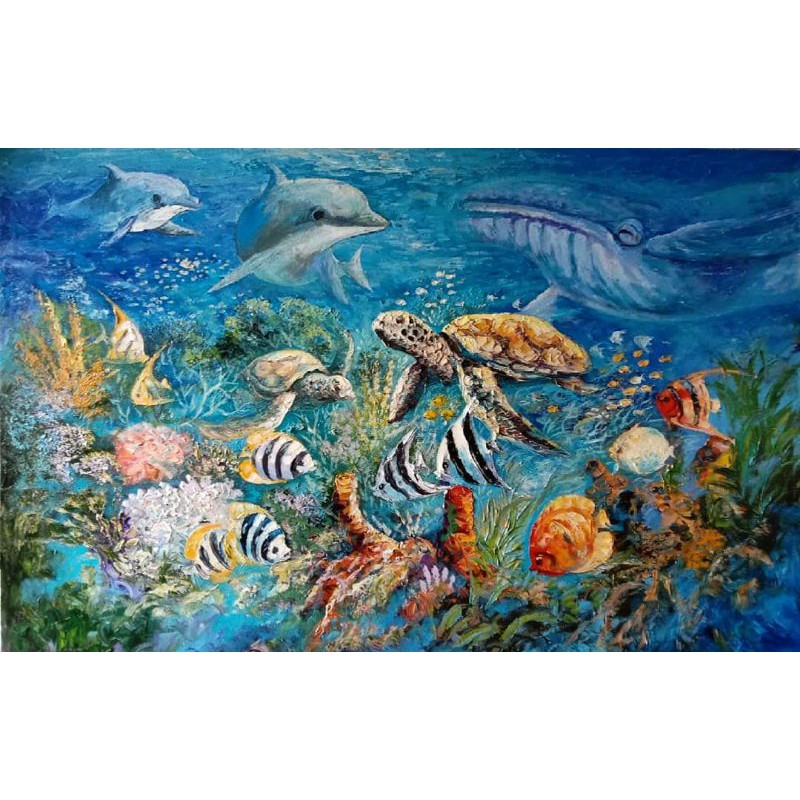 Lukisan Ikan Di Dalam Laut / Widayat Haji Ikan Laut Dalam Deep Sea Fish 2001 Artwork Performance At Auction Mutualart