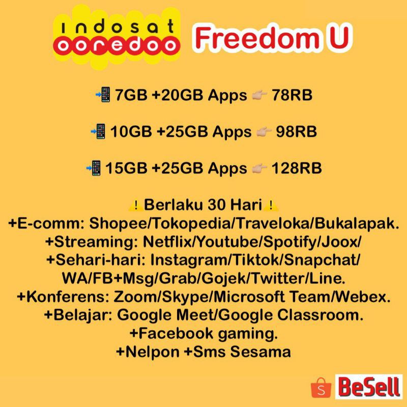 Tiap hari ada lebih dari 500 juta tweet, 4,5 milyar like di facebook, dan 95 juta foto serta video diupload di instagram. Paket Data Kuota Internet Indosat Ooredoo Im3 Unlimited Shopee Indonesia