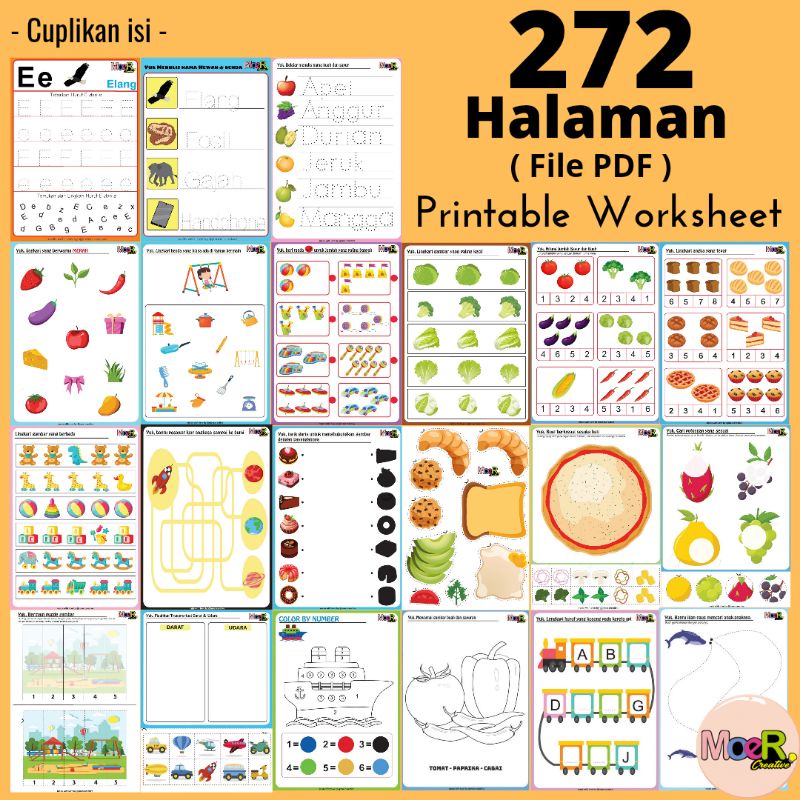 A quick introduction to installing a free pdf viewer. Jual Printable Worksheet File Pdf Untuk Anak Usia 2 6 Tahun Lembar Kerja Anak Indonesia Shopee Indonesia
