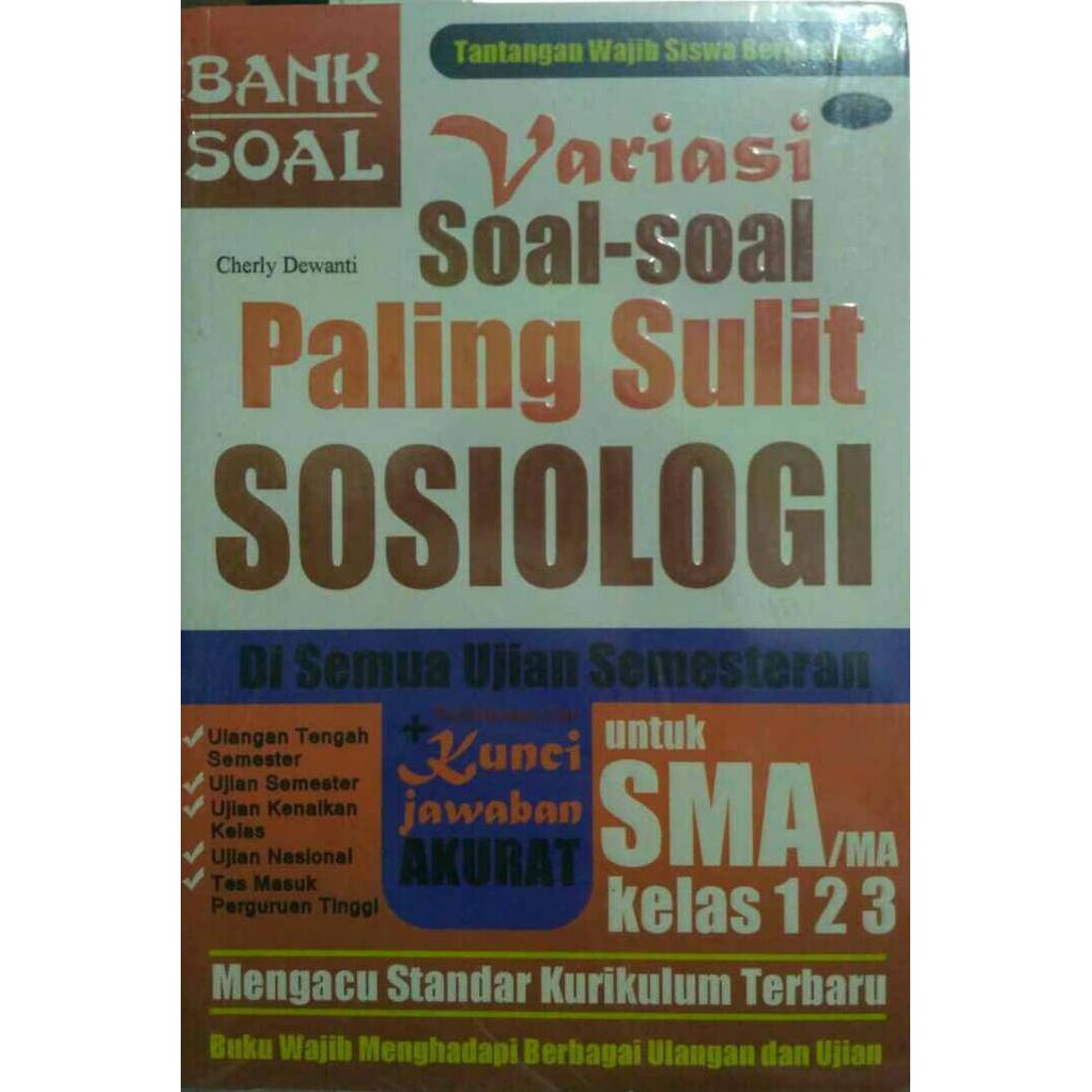 Seni murni masuk ke rumpun ujian soshum sehingga tesnya akan terkait dengan mata pelajaran ips seperti sejarah, ekonomi, geografi, dan sosiologi . Jual Cepat Variasi Soal Soal Paling Sulit Sosiologi Sma Special Shopee Indonesia
