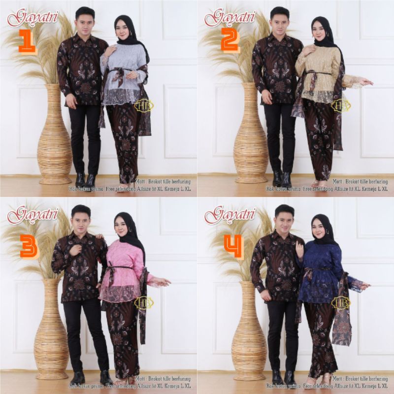 Jual baju couple kondangan kebaya seragam batik pria dan wanita acara reuni  nikahan tunangan Indonesia|Shopee Indonesia