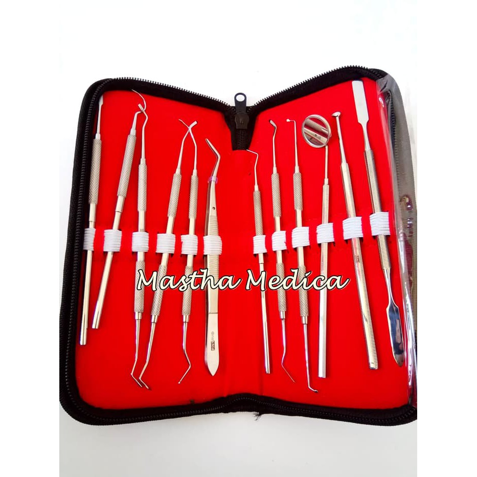 Untuk menjepit kapas, kasa, tampon, cotton. Jual Alat Perawatan Gigi Instrument Gigi Alat Alat Dental Kit Set Indonesia Shopee Indonesia