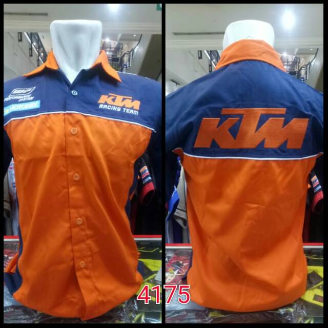 Kemeja Ktm Racing Team 4175 Baju Motogp
