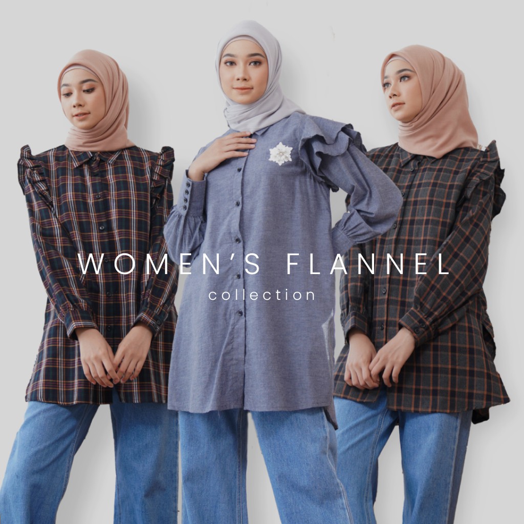 Jika selama ini anda beranggapan bahwa semua kain batik itu berasal dari kain mori atau kain katun maka setelah membaca artikel ini mungkin anda akan terkejut. Maydee Kemeja Flanel Wanita Kemeja Kasual Atasan Wanita