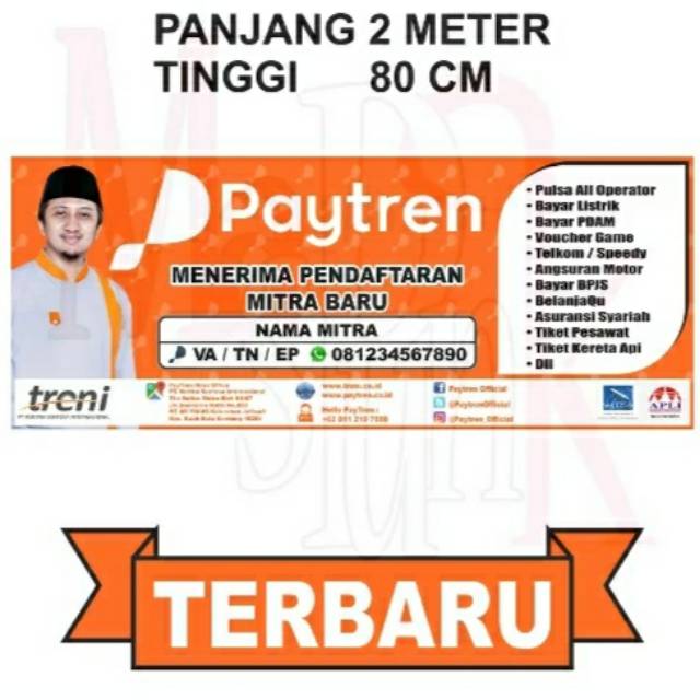 Tutorial membuat spanduk simple dengan corel x7 youtube. Banner Spanduk Paytren 200cm X 80cm Shopee Indonesia