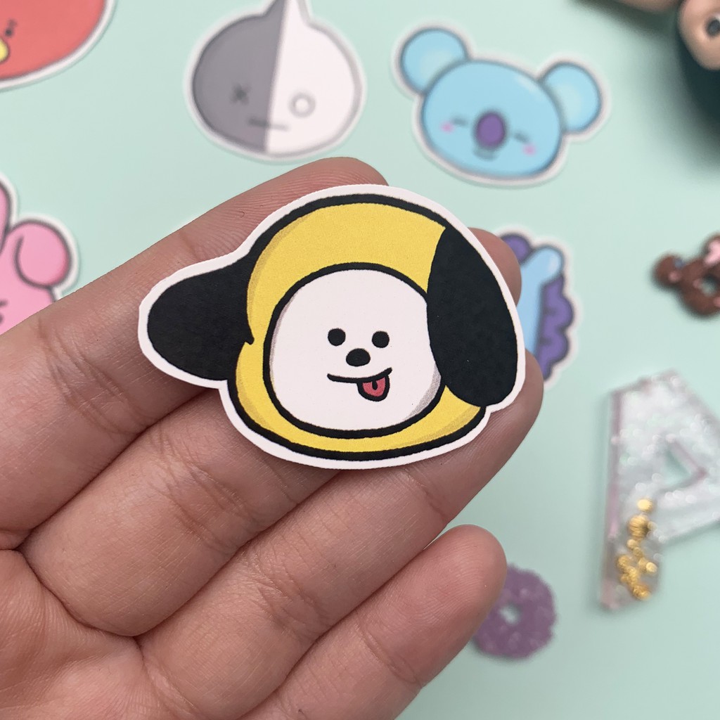 Bantal bts bt21 cimi jumbo. Sticker Anti Air Waterproof Bt211 Kartun Bt5 K Pop Bt5 Chimmy Tata Mang Cooky Rj Koya Van Shopee Indonesia