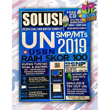 Belajar efektif bersama zenius, bimbel online live interaktif pertama di indonesia yang menawarkan materi pelajaran sd, smp, sma, hingga persiapan utbk. Solusi Bedah Soal Dan Materi Komplet Un Usbn 2019 Smp Mts Shopee Indonesia