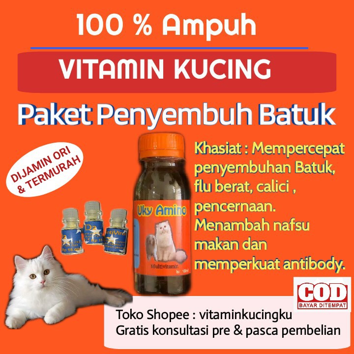 Penyebab dan gejala kucing demam · kehilangan selera makan. Vitamin Kucing Sakit Batuk Dan Penambah Nafsu Makan Murah Komplit Shopee Indonesia