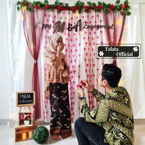 Beli hiasan lamaran online harga murah terbaru 2021 di tokopedia! Dekor Dekorasi Backdrop Photobooth Kain Hiasan Lamaran Tunangan Akad Nikah Aqiqah Wedding Rustic K Shopee Indonesia