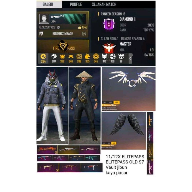 01/12/2021 · each month, a new elite pass is launched in free fire, bringing plenty of exciting rewards for players.as november has come to an end, the season 42 pass has also expired. Harga Akun Free Fire Terbaru November 2021 Biggo Indonesia