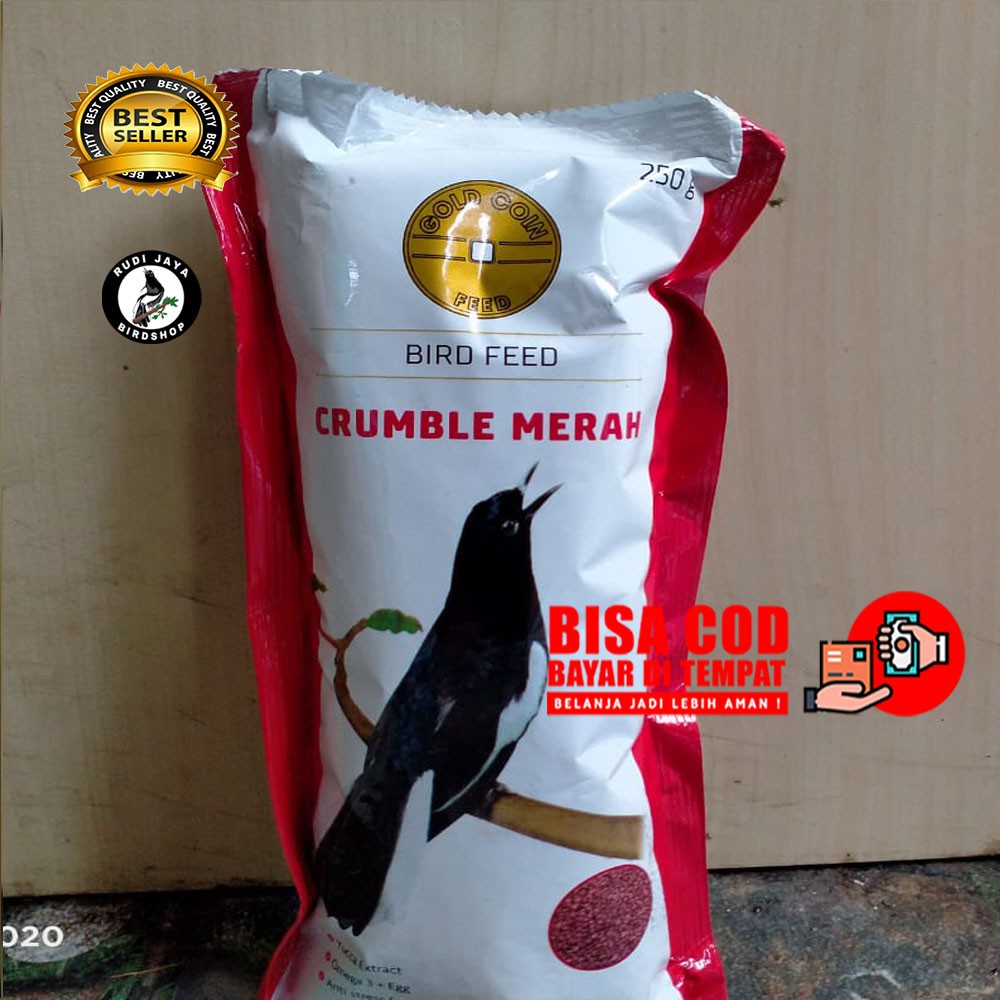 Jual Gold Coin 450 Gram Makanan Pakan Voer Burung Kacer Harian Lomba Gacor Sehat Warna Merah Muraianis Indonesia|Shopee Indonesia 1000_X_1000_jpg