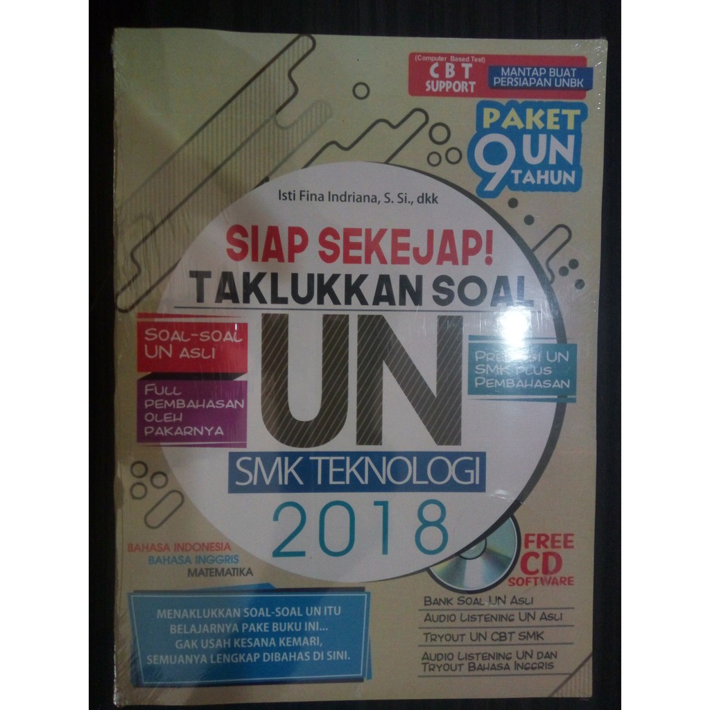 Soal ukk jurusan teknik pemesinan (tp) kurikulum k06 dan k13 2018,. Siap Sekejap Taklukkan Soal Un Smk Teknologi 2018 No Cd Shopee Indonesia