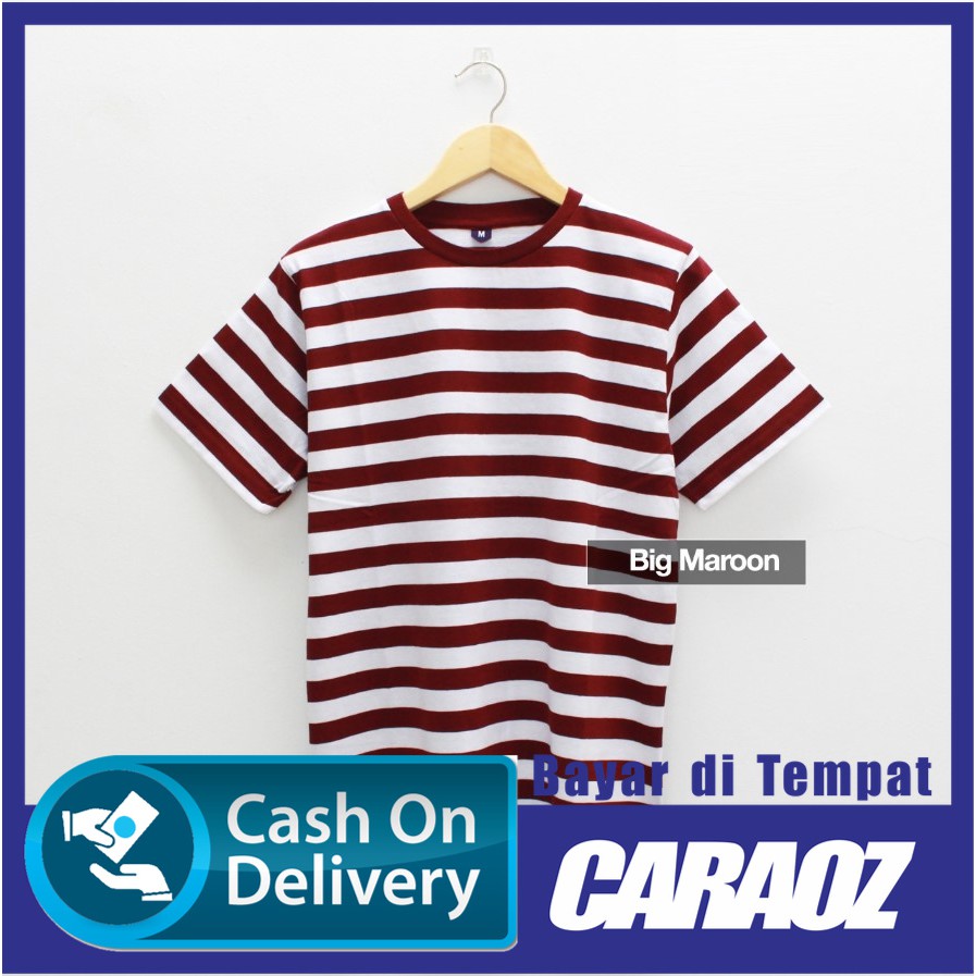 Mentahan kaos polos merah maroon belakang, gambar kaos polos warna merah marun depan belakang, mentahan kaos polos merah depan belakang, . Kaos Polos Stripe Big Maroon Kaos Bergaris Merah Marun Kaos Garis Baju Kaos Salur Shopee Indonesia