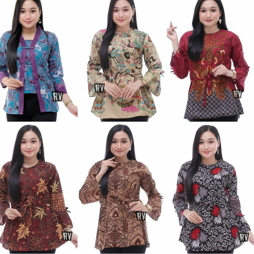 Seragam Baju Batik Pegawai Guru Karyawan Bank Swasta Wanita Dewasa Remaja  Modern Cantik Kekinian (AR Rp93,000