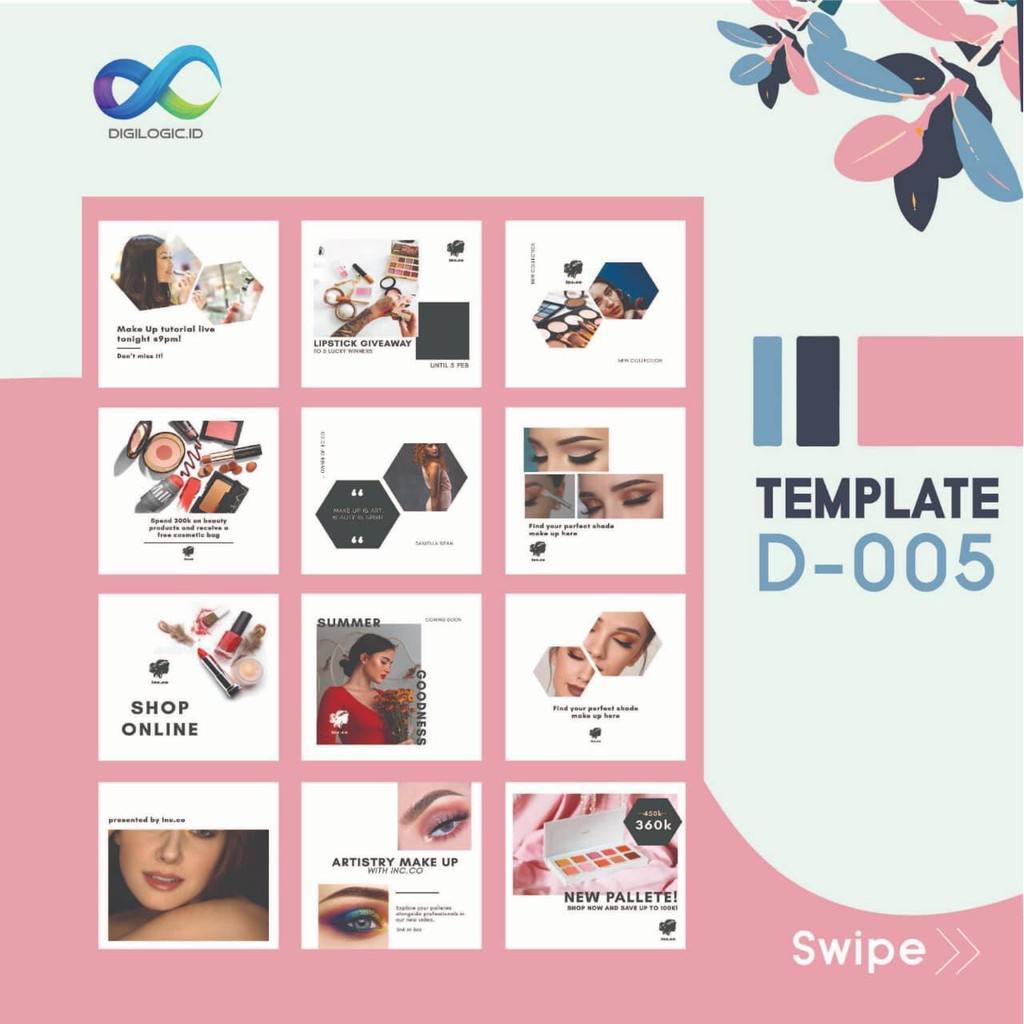 Template Feed Instagram Puzzle Grid Keren D 005 Shopee Indonesia