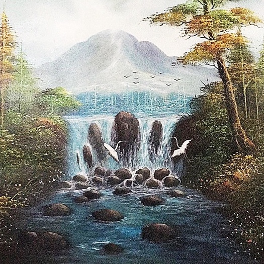 Gunung, pantai, air terjun, kebun teh, persawahan terlukis sangat indah di atas hamparan bumi ini, maka nikmat . Paling Laju Lukisan Pemandangan Air Terjun Yang Indah