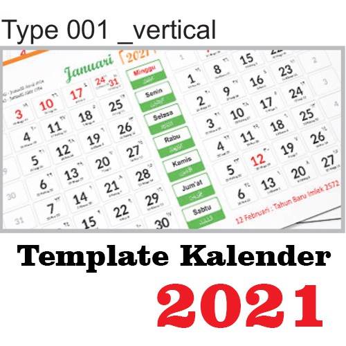Template Kalender 2021 Seri 1 File Cdr Dan Ai Tanpa Ongkir Shopee Indonesia