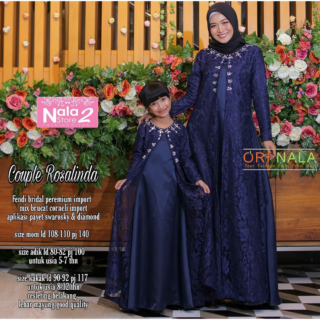 Untuk membuat baju couple bunda harus pintar memilih bahan dan model yang memang cocok dikenakan oleh putri bunda juga, karena . Best Seller Dress Couple Ibu Dan Anak Premium Rosalinda Gaun Pesta Shopee Indonesia