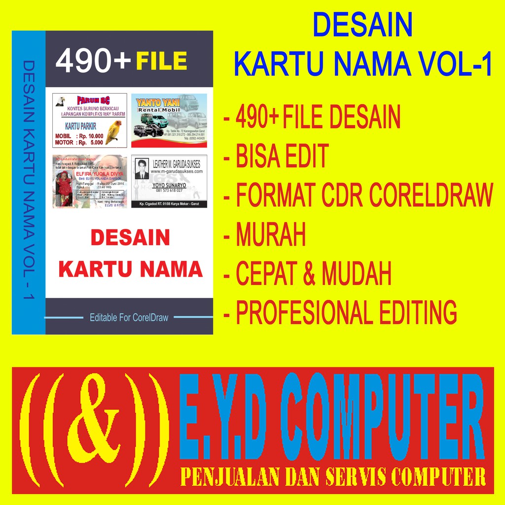 Desain Kartu Nama Vol 1 Campuran Koleksi Template Design Grafis Usaha Percetakan Edit File Format Shopee Indonesia