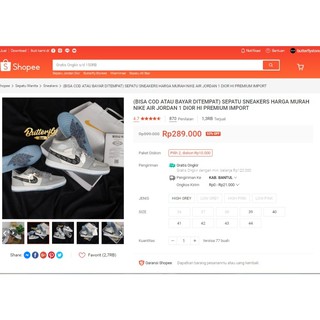 Dukungan istimewa inilah yang sebenarnya anda bayar. (Bisa Cod Atau Bayar Ditempat) Sepatu Snaekers Nike Air Jordan x Dior Grey White Free Kaos Kaki ...