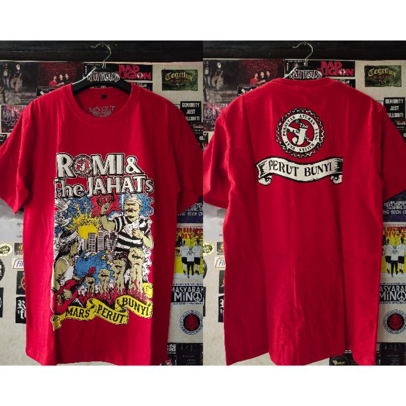 Kaos Band Punk Romi &amp; The Jahats - Perut bunyi | Shopee Indonesia