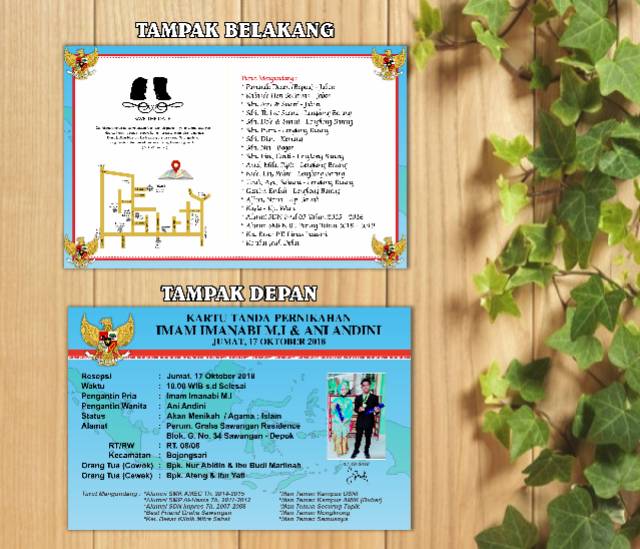 230/ 260gsm ukuran standar : Undangan Ktp Yg Unik Simpel Keren Elegan Full Color Shopee Indonesia
