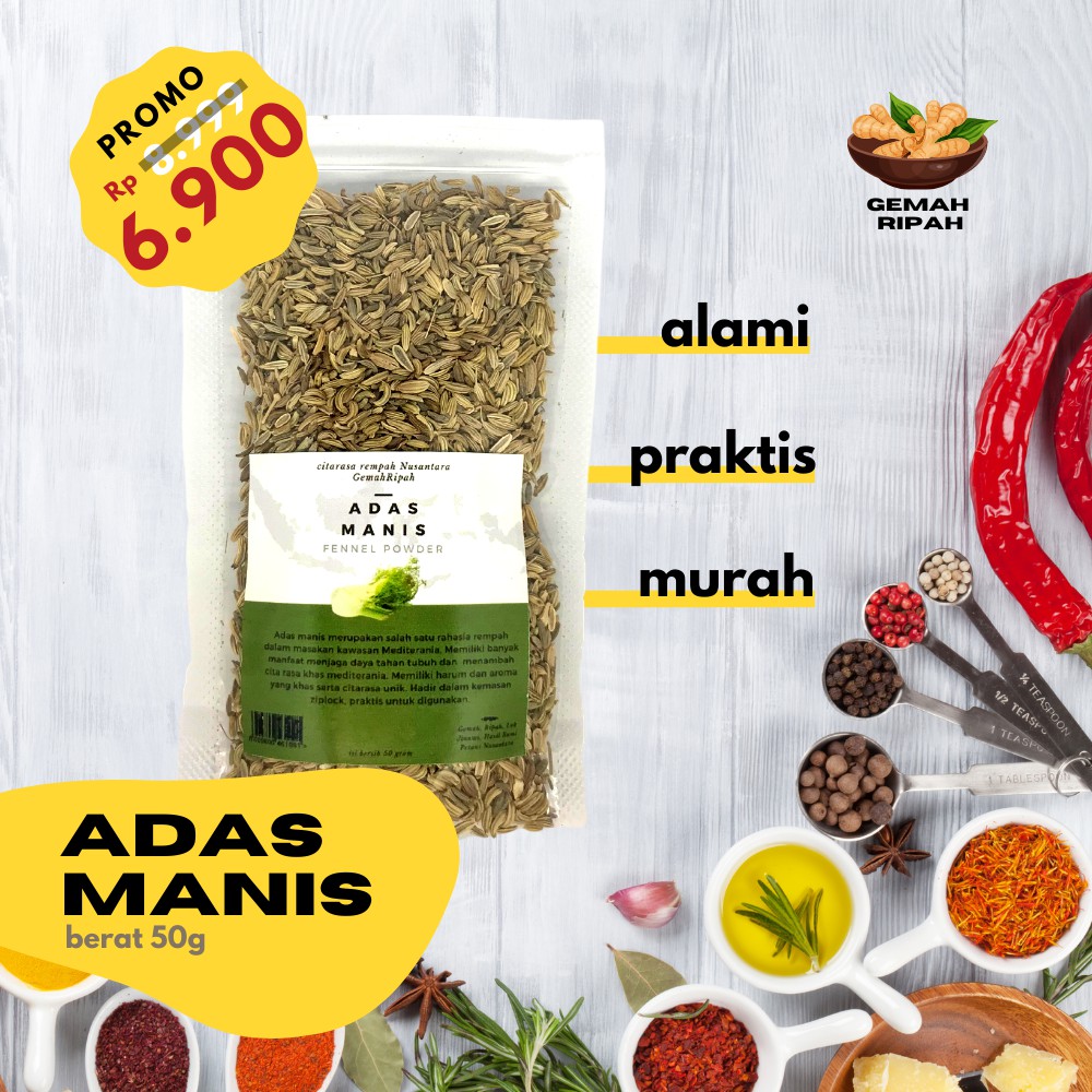 Jual Adas Manis Bubuk Biji Adas Bahan Roti Acar Salad Buah Salad Sayur  Aromaterapi Aroma Terapi Herbal Indonesia|Shopee Indonesia