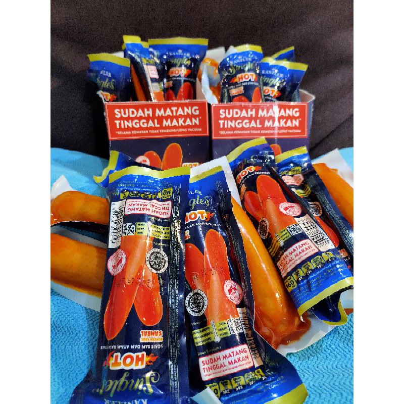 Jual sosis kanzler hot pedas 1kardus isi 12sosis/sosis viral/sosis