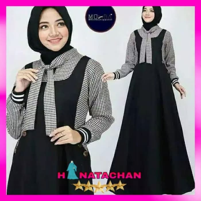 Baju Gamis Syari Terbaru Pakaian Wanita Remaja Kombinasi Modern