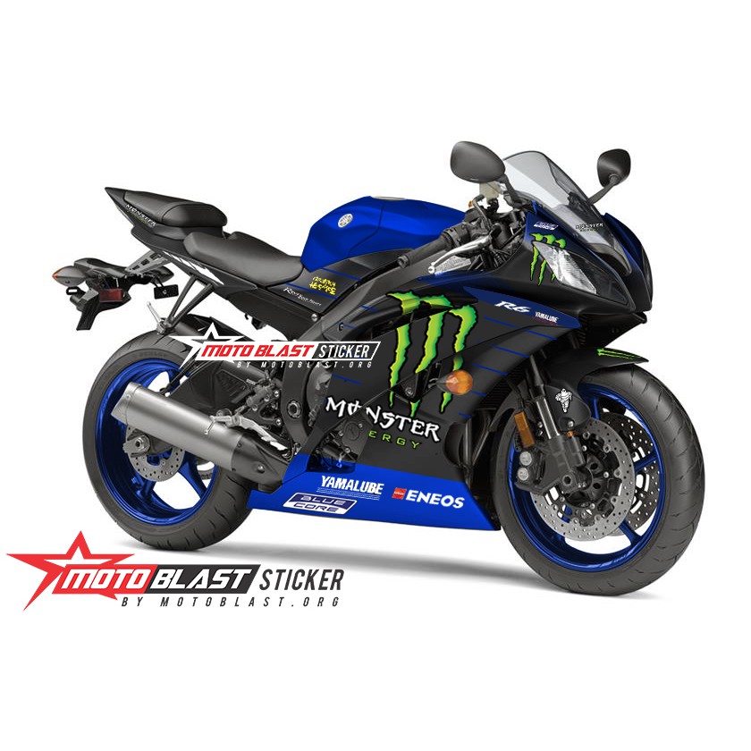 8 color for yamaha yzf r6 motorcycle 17inch wheel decals reflective stickers rim stripes yzf r6 motorbike yzf r6. Jual Decal Stiker Yamaha R6 Monster Energy Gp Fullbody Motoblast Indonesia Shopee Indonesia