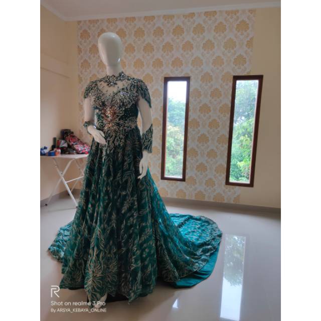 Beli gaun pengantin hijau model & desain terbaru harga murah 2022 di tokopedia! Jual Gaun Pengantin Hijau Botol Full Payet Plus Tempel Bustier Indonesia Shopee Indonesia