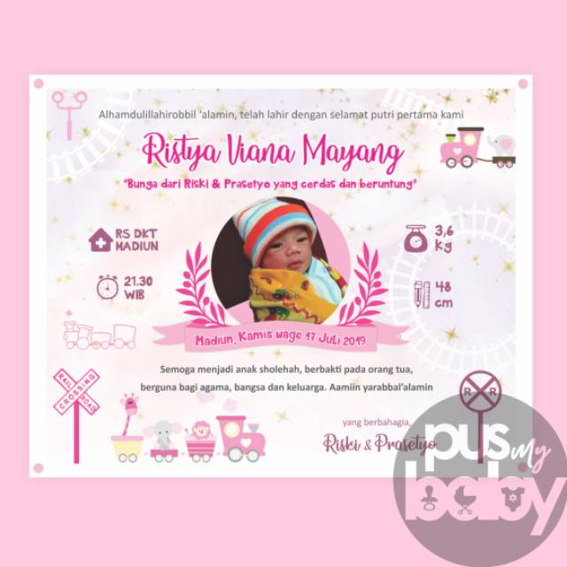 Sebelum membukanya, pastikan kamu sudah menginstall font yang digunakan. Banner Kelahiran Kereta Baby Biodata Shopee Indonesia