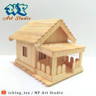Jangan lupa cara mudah membuat miniatur rumah . Prakarya Miniatur Rumah Adat Indonesia Dari Stik Es Krim Low Shopee Indonesia