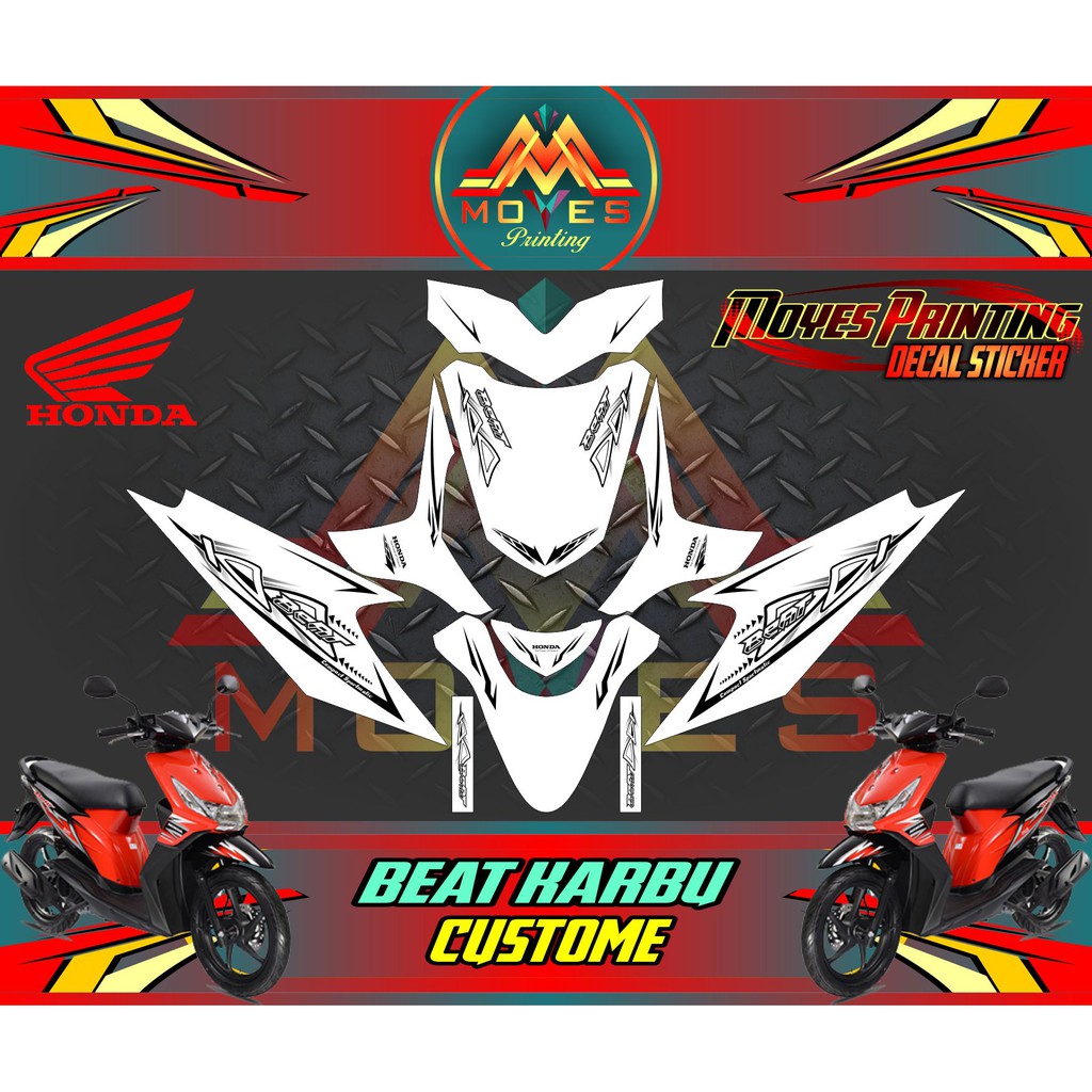 Info jual cutting sticker beat karbu ± mulai rp 6.000 murah dari beragam toko online. Decal Sticker Motor Stiker Full Body Honda Beat Karbu Motif Original Shopee Indonesia