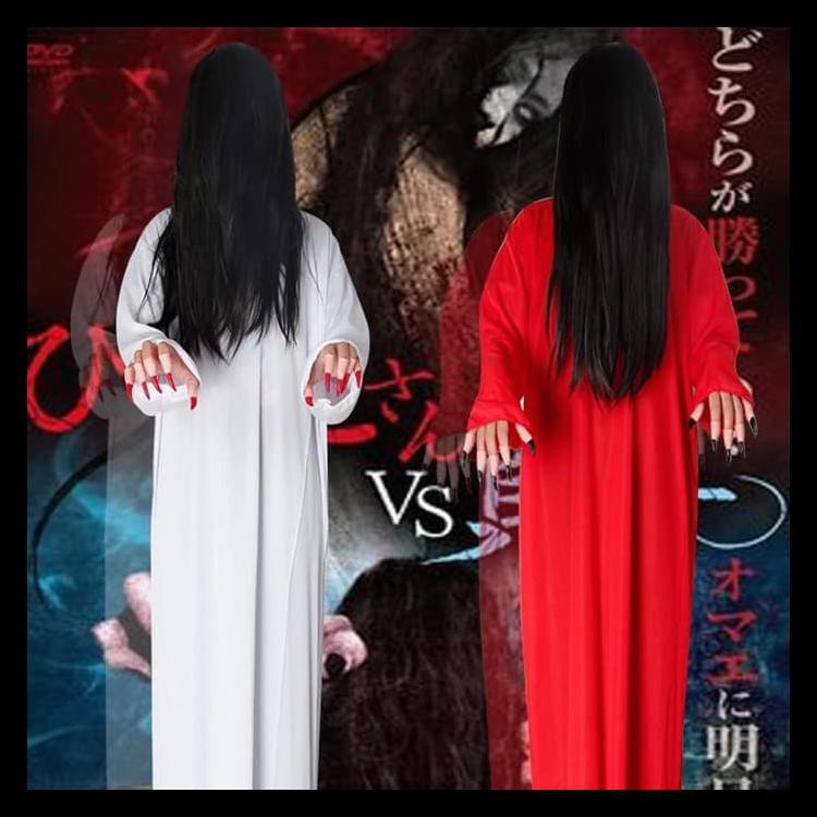 Merah baju hantu seram red devil cosplay halloween. Cc 47 Kostum Sadako Cosplay Costume Halloween Hantu Setan Kuntilanak Merah Kode 89 Shopee Indonesia