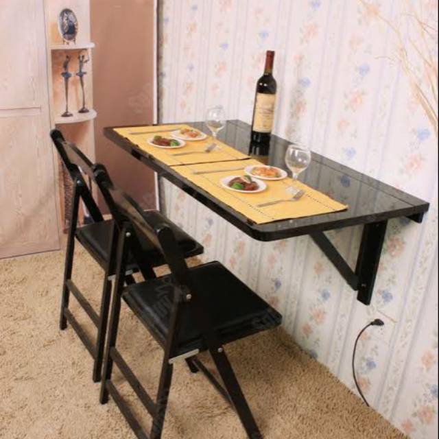 Sebuah rumah minimalis yang nyaman selalu dikaitkan dengan meja dapur dengan lahan luas dan desain klasik yang megah. Meja Dinding Lipat 70 X 40 Meja Belajar Lipat Meja Laptop Meja Makan Meja Komputer Rak Dinding Shopee Indonesia