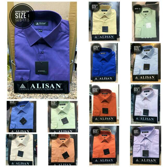 Jual <em><strong>READY STOCK</strong></em> Kemeja Alisan Polos / Kemeja Kerja / Kemeja Formal  Indonesia|Shopee Indonesia