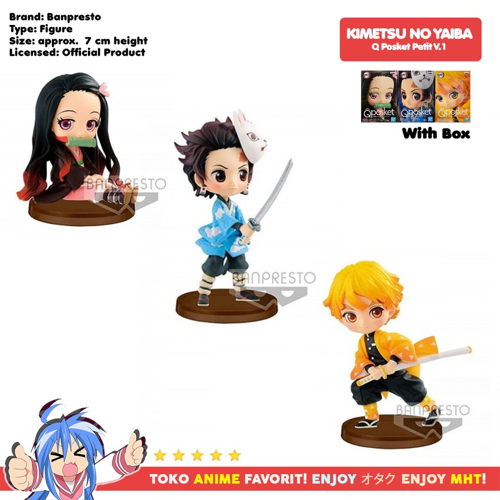 Though devastated by this grim reality, tanjiro resolves to become a “demon. Figure Anime Q Posket Petit Demon Slayer Kimetsu No Yaiba Vol 1 Tanjiro Nezuko Zenitsu Shopee Indonesia