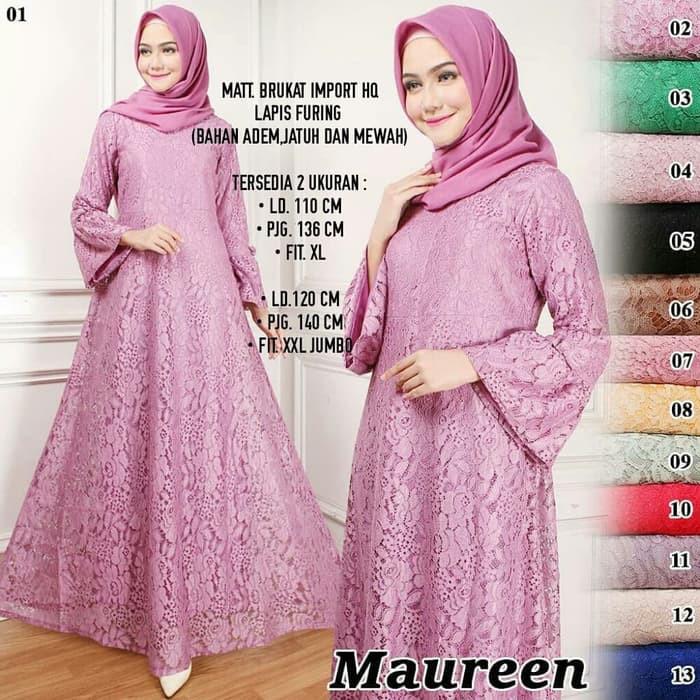 Gamis Brokat Jumbo Shopee Indonesia