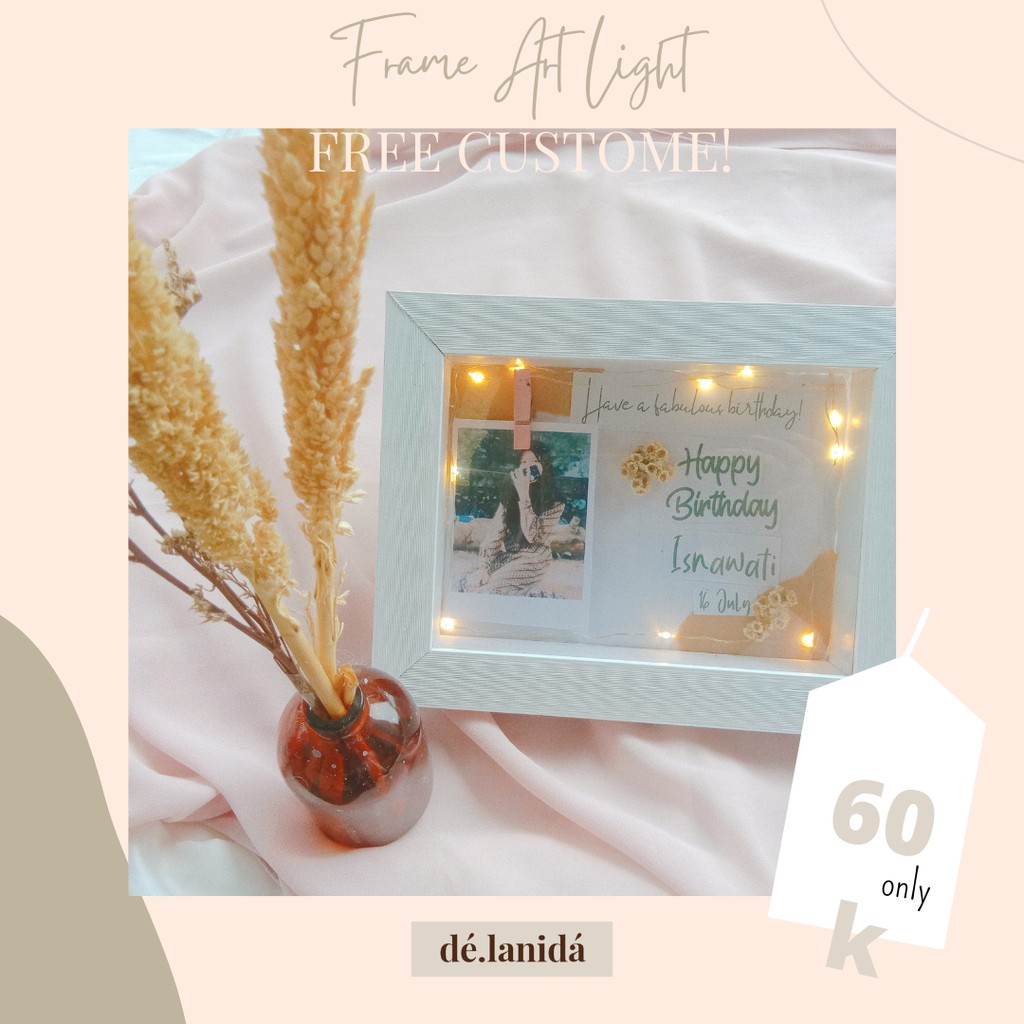 3d photo frame vector art. 3d Frame Art Light Free Custome Shopee Indonesia