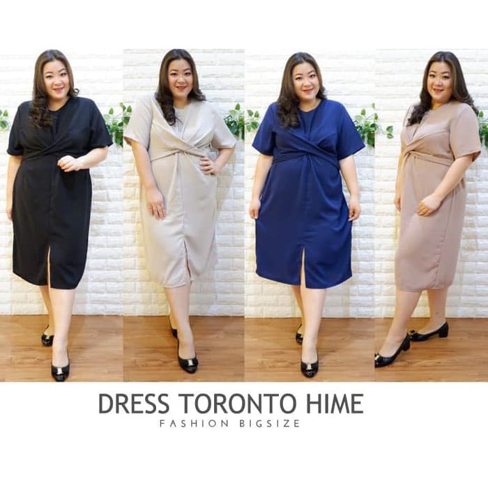Dress Wanita Warna Polos Big Size Xxxl Bahan Toronto Import Tebal Dress Casual Wanita Jumbo Termurah Shopee Indonesia