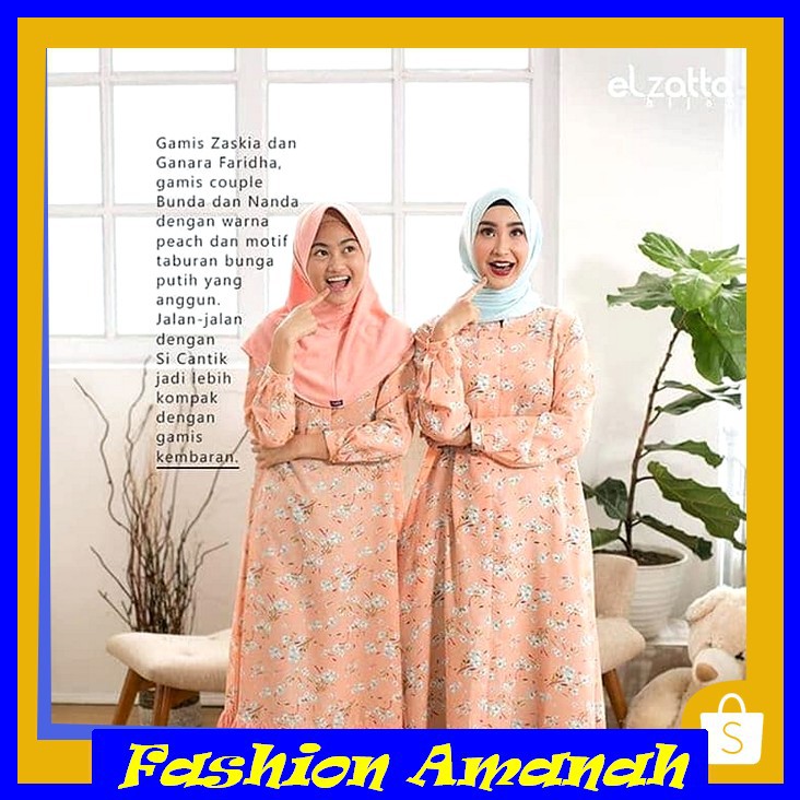 Model Terbaik Gamis Anak Elzatta Couple Ganara Faridha