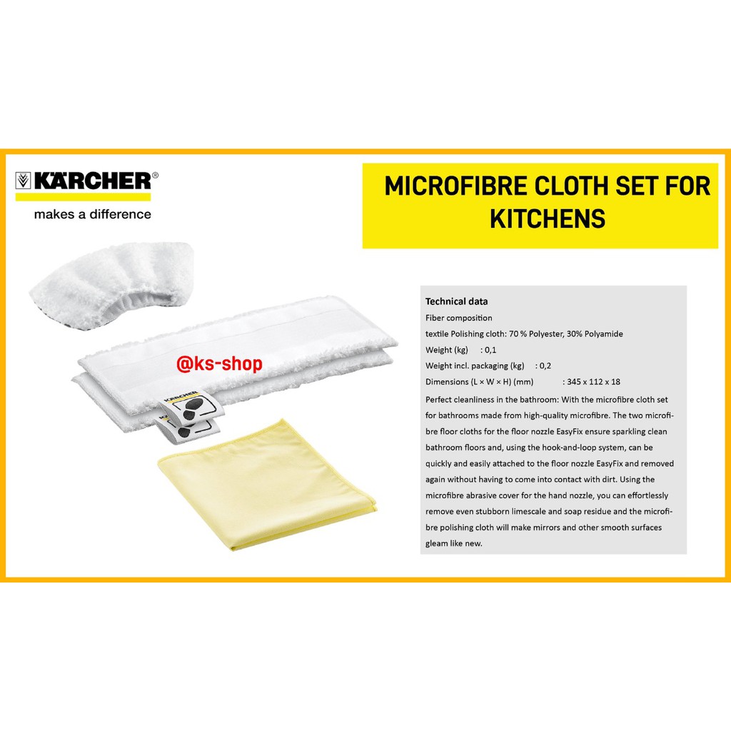 Start by cleaning the floor with a vacuum cleaner. Karcher Microfibre Cloth Set For Kitchens For Steam Cleaner Shopee Indonesia