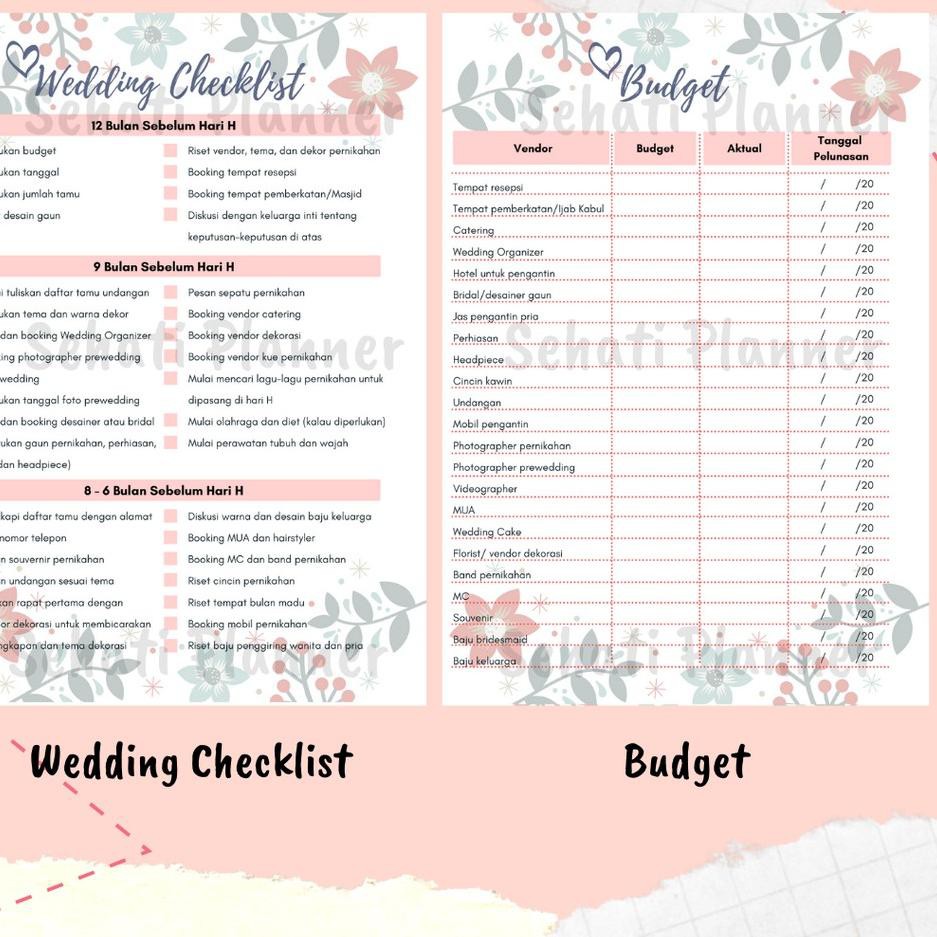 wedding planner kertas binder loose leaf a5 b5 sehati planner terbaru shopee indonesia on wedding planner book indonesia