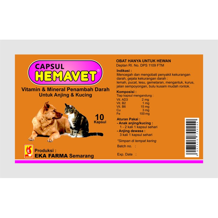 Albenplus obat cacing anjing kucing mengobati berak darah 50 kapsul. Hemavet Obat Anemia Penambah Darah Khusus Anjing Dan Kucing Shopee Indonesia