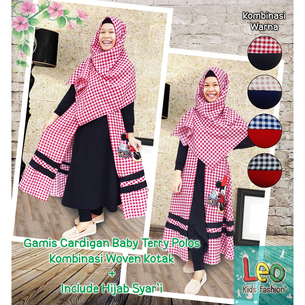 Gamis Anak Perempuan Baju Muslim Hijab Baby Terry Kombinasi