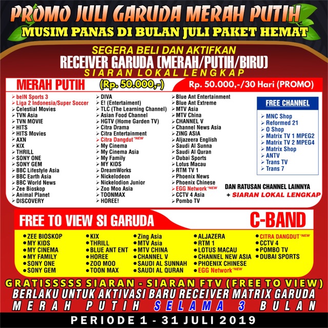 Receiver Matrix Parabola Garuda Hd Merah