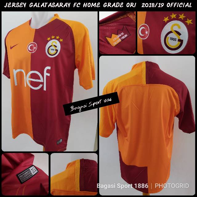 These kit designs were officially unveiled by gala on july 18 2012, but they had been on sale online prior to the release ( last two kit pics dated prior to release). Jual Jersey Baju Bola Kit Shirt Galatasaray S K Home Kandang 2018 2019 Import Liga Super Turki 2018 19 Indonesia Shopee Indonesia